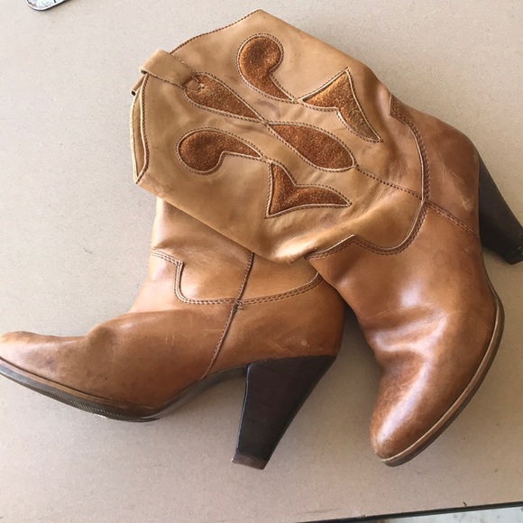 Shoes - Vintage boots. With suede inlay. Make offer!